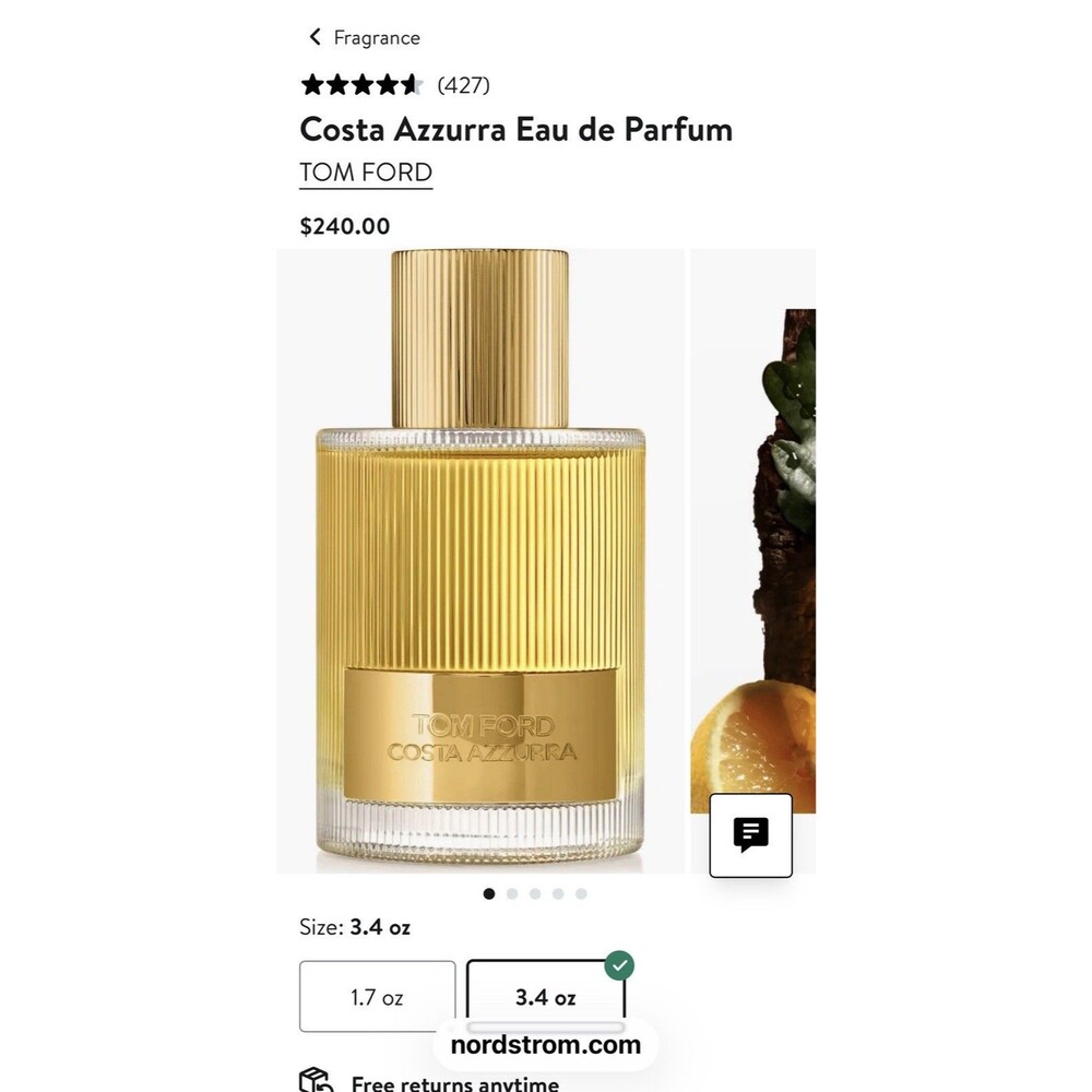 Tom Ford - Costa Azzurra  (Gold)  100ml/3.4oz Retail $240